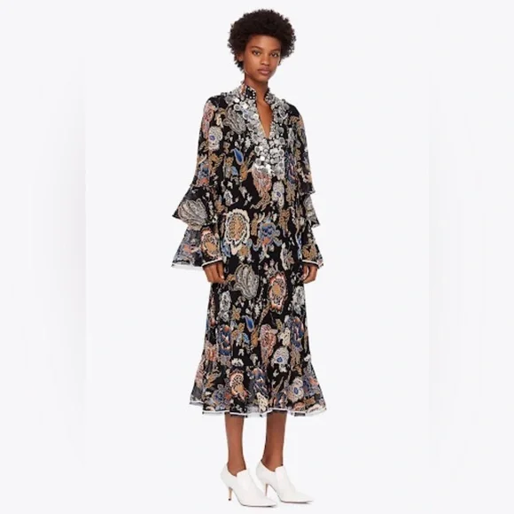 Tory Burch | Dresses | Tory Burch Black Floral Long Sleeve Dress | Poshmark Tory Burch | Dresses | Tory Burch Black Floral Long Sleeve Dress | Poshmark